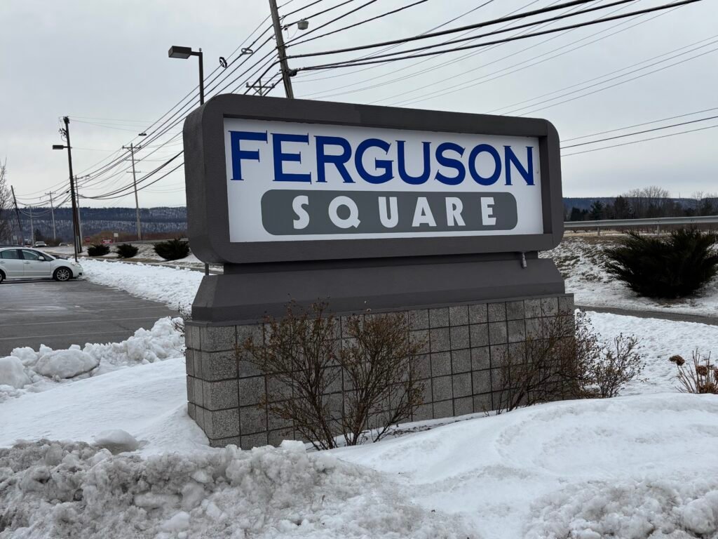 Backlit Signs, Ferguson Square