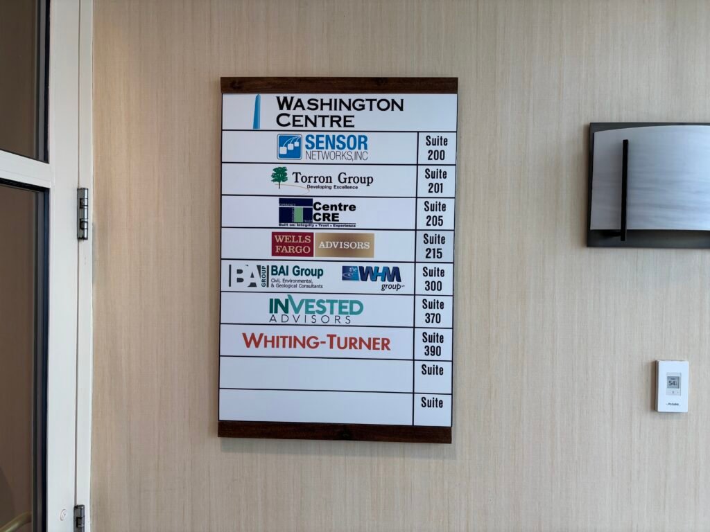 Interior Signs, Washington Centre